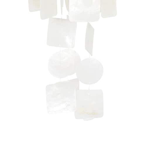 White Capiz shell Coastal Windchime, 20"